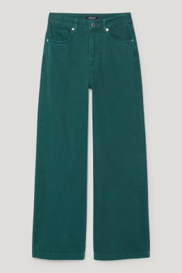 CLOCKHOUSE - pantalons - high waist - wide leg