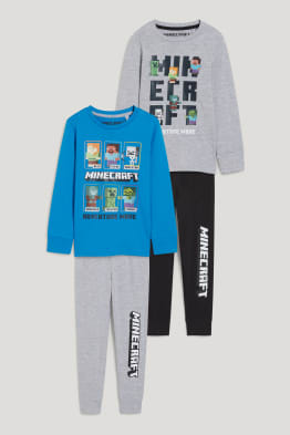 Lot de 2 - Minecraft - pyjamas - 4 pièces