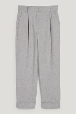 Pantalon - high waist - wide leg