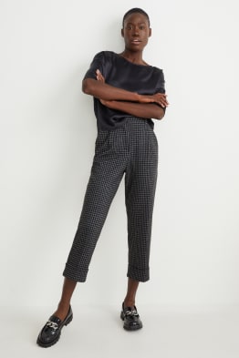 Trousers - high waist - tapered fit