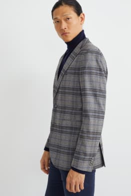 Tailored jacket - slim fit - LYCRA® - recycled - check