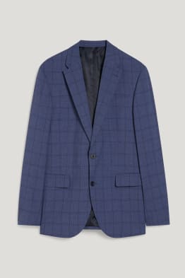 Veste de costume - coupe droite - à carreaux