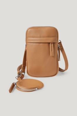 Set - bolso para móvil y monedero - polipiel - 2 piezas