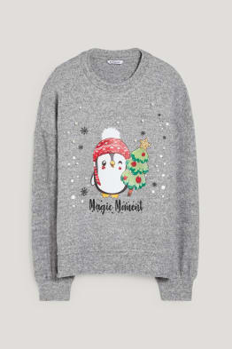 CLOCKHOUSE - maglione natalizio di pile - pinguino