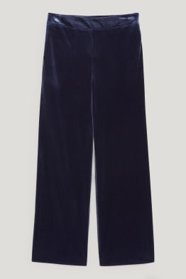 Pantalon de velours - high waist - wide leg