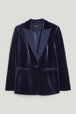 Samt-Blazer - Regular Fit