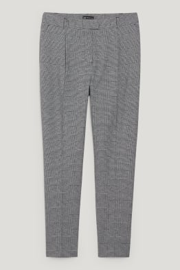Stoffhose - High Waist - Slim Fit - kariert