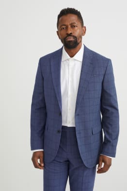 Veste de costume - coupe droite - à carreaux
