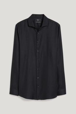 Business shirt - slim fit - cutaway collar - easy-iron