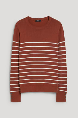 Sweter z cienkiej dzianiny - w paski