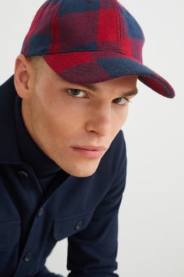 Cap - recycelt - kariert