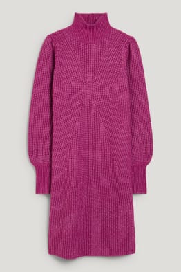 Vestito in maglia con componente di alpaca