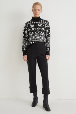 Spodnie z dżerseju - tapered fit