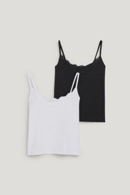 Confezione da 2 - top - cotone biologico - LYCRA®
