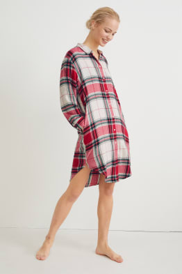 Flannel nightshirt - check