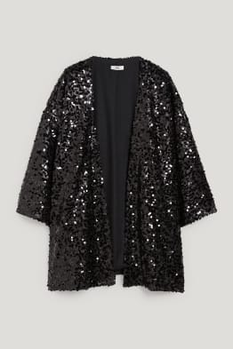 Kimono s pajetkami - s třpytivými efekty