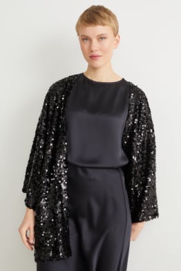 Kimono s pajetkami - s třpytivými efekty