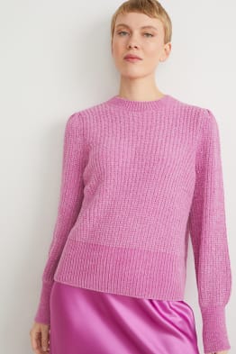 Sweter z szenili - materiał z recyklingu