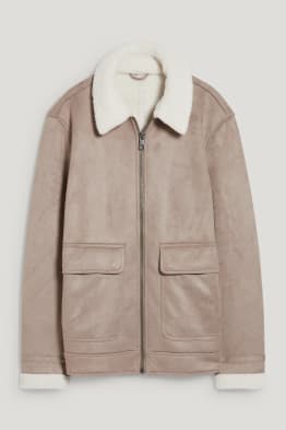 Shearling jas - imitatiesuède