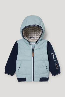 Gewatteerde babyjas met capuchon