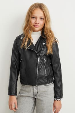 Bikerjacke - Lederimitat