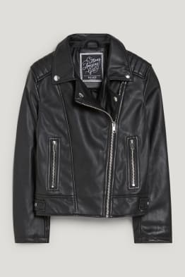 Bikerjacke - Lederimitat