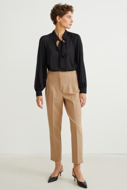 Pantalon de toile - mid-waist - slim fit - matière recyclée