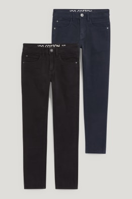 Multipack of 2 - trousers - slim fit