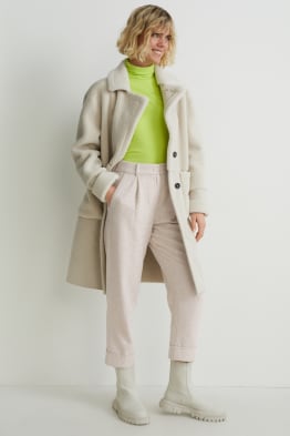 Pantalon - high waist - wide leg