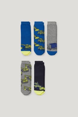 Lot de 5 paires - tractopelles - chaussettes à motif