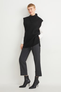 Pantalons de tela - cintura mitjana - tapered fit