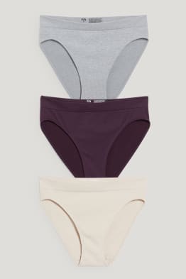 Pack de 3 - braguitas - sin costuras - LYCRA®