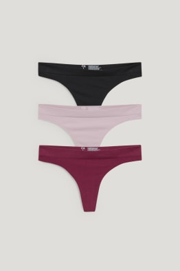 Pack de 3 - tangas - sin costuras - LYCRA®