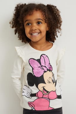 Minnie Mouse - camiseta de manga larga - con brillos