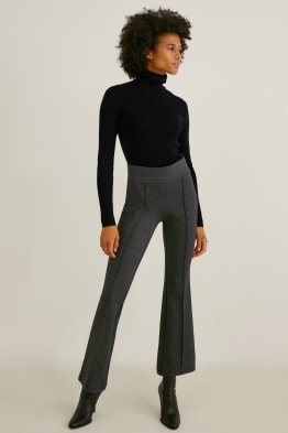 Broek van jersey - straight fit