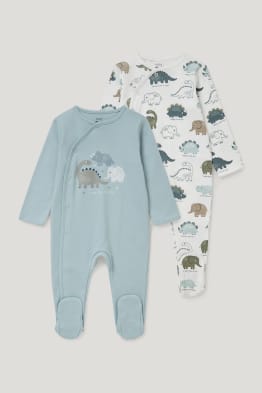 Pack de 2 - dinosaurios - pijamas para bebé