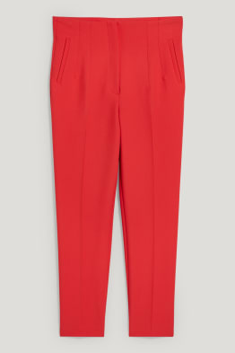 Pantalon de toile - high waist - cigarette fit