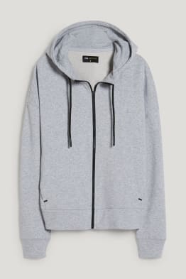 Zip-through sweatshirt with hood