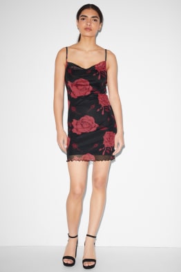 CLOCKHOUSE - vestito aderente - a fiori