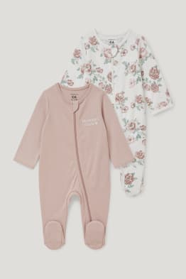 Confezione da 2 - pigiama per neonate - cotone biologico