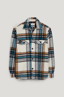 Shirt jacket - recycled - check