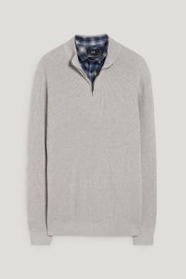 Svetr a košile - regular fit - button-down