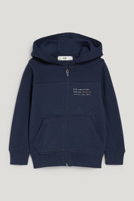Zip-through sweatshirt with hood