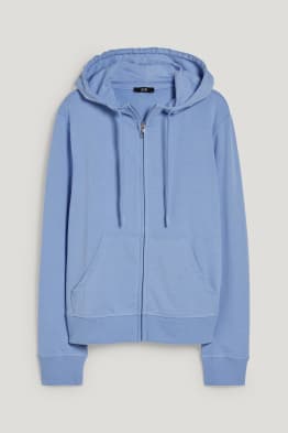 Basic sweatvest met capuchon