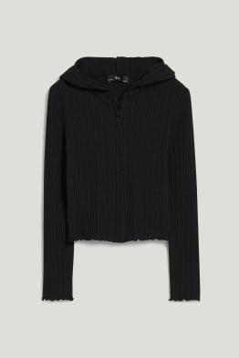 Cardigan con cappuccio