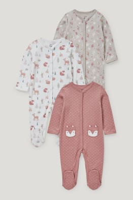 Pack de 3 - pijamas para bebé - algodón orgánico