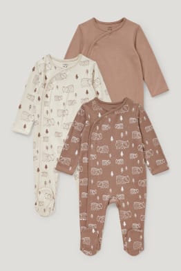 Lot de 3 - pyjamas bébé - coton bio
