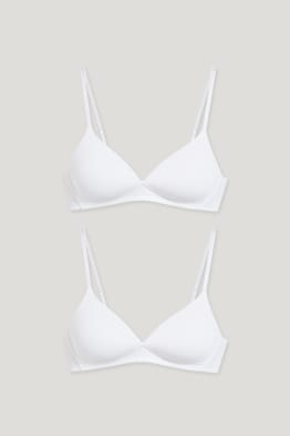 Pack de 2 - sujetadores sin aros - con relleno - LYCRA®