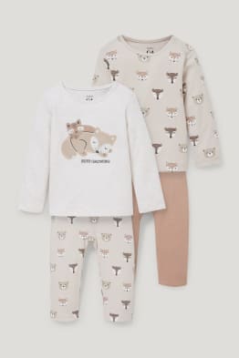 Multipack of 2 - baby pyjamas - organic cotton - 4 piece