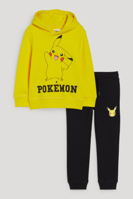 Pokémon - set - felpa con cappuccio e pantaloni sportivi - 2 pezzi